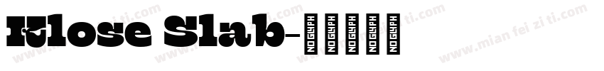 Klose Slab字体转换